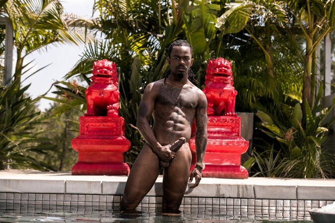 Black stud Fame opens up and shows his impressive package in an interview