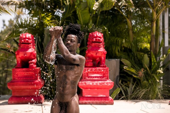 Black stud Fame opens up and shows his impressive package in an interview