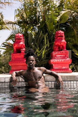 Black stud Fame opens up and shows his impressive package in an interview