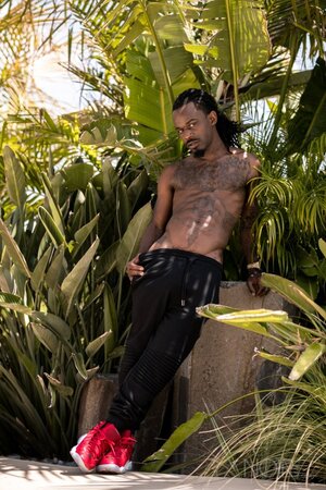 Black stud Fame opens up and shows his impressive package in an interview
