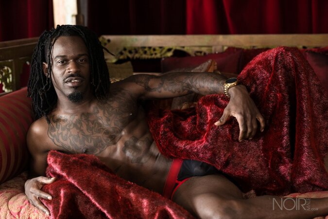 Black stud Fame opens up and shows his impressive package in an interview
