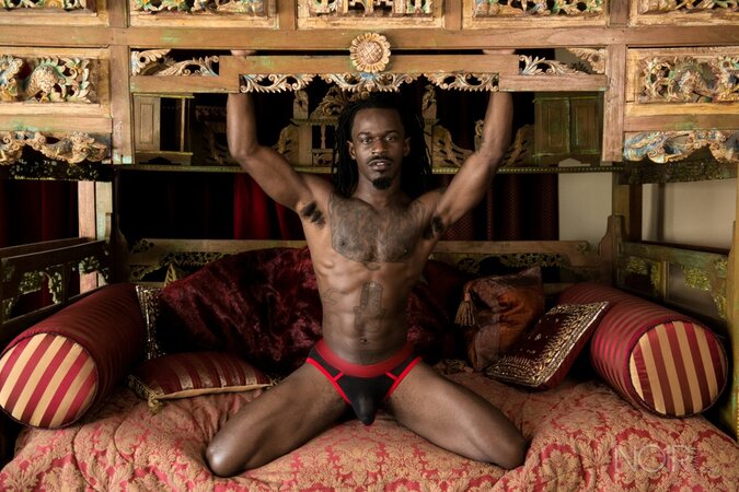 Black stud Fame opens up and shows his impressive package in an interview