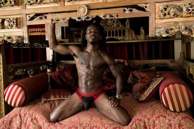 Black stud Fame opens up and shows his impressive package in an interview