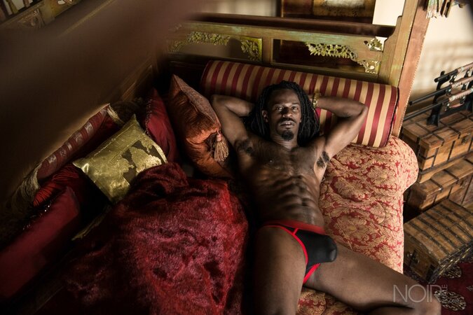 Black stud Fame opens up and shows his impressive package in an interview