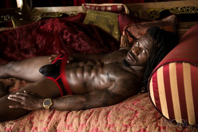 Black stud Fame opens up and shows his impressive package in an interview