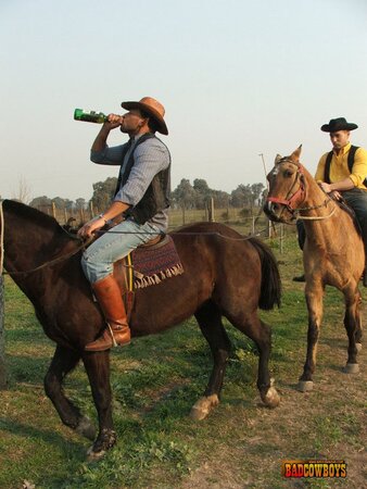 Two cowboys face-fucking some cute stranger