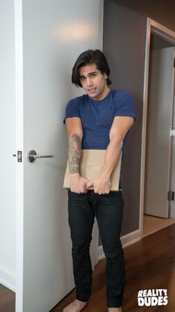 Stepson Ty Mitchell learns a hands-on sex ed lesson in the bathroom