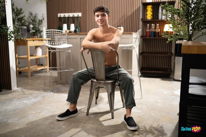 Barista Joey Mills serves up a extra creamy treat to customer Sam Ledger
