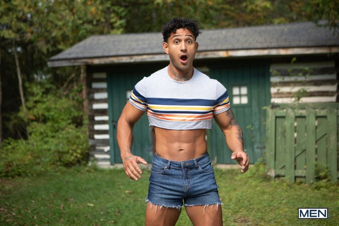 Kenzo Alvarez catches Finn August spying at camp and lets the secret hookup happen