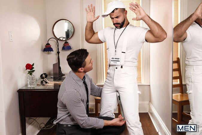 Beau Reed tests Teddy Torres new dress code during a heated home office hookup