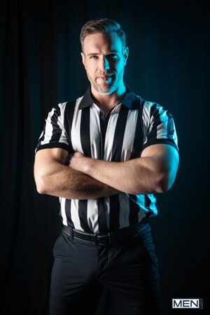Alex Mecum refs a raw wrestling match between Malik Delgaty and Skyy Knox