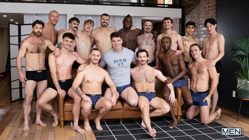 Malik Delgaty takes on fifteen hungry bottoms for a massive celebration