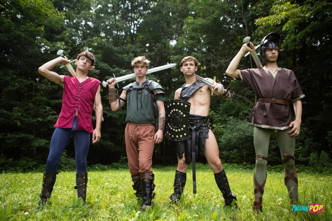 Jordan Lake distracts Shae Reynolds during LARP before they head inside for real action
