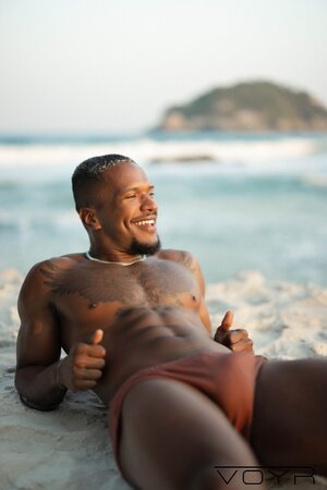 Caio Rodrigues Julian Oxilia and Gabriel Antonio hook up down by the beach rocks
