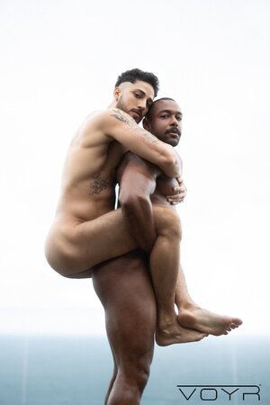 Markin Wolf and Gabriel Antonio turn a slow strip into rough interracial sex