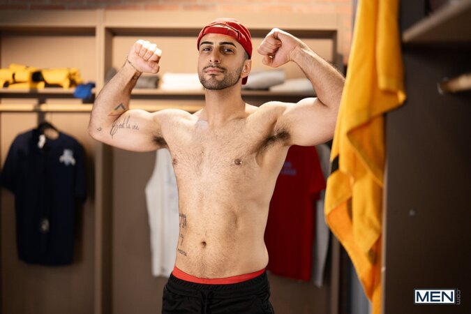 Ty Santana and Zayda spit roast nerdy student Alfonso Osnaya in the locker room