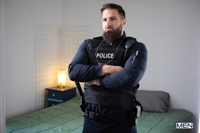 Officer Chuck Conrad catches Andy Adler escaping and chooses the hard way inside