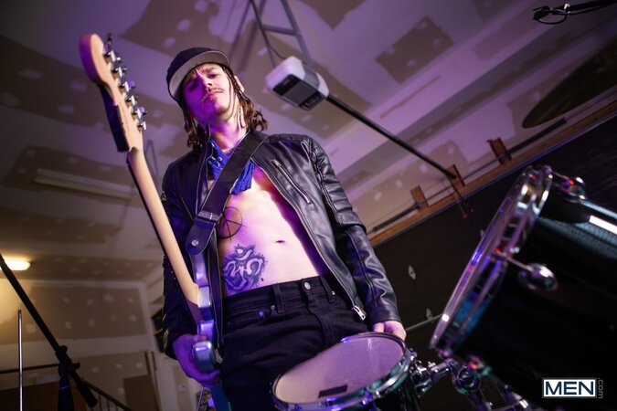Sunny D punishes late drummer Dex Parker with a drumstick and a much harder rhythm