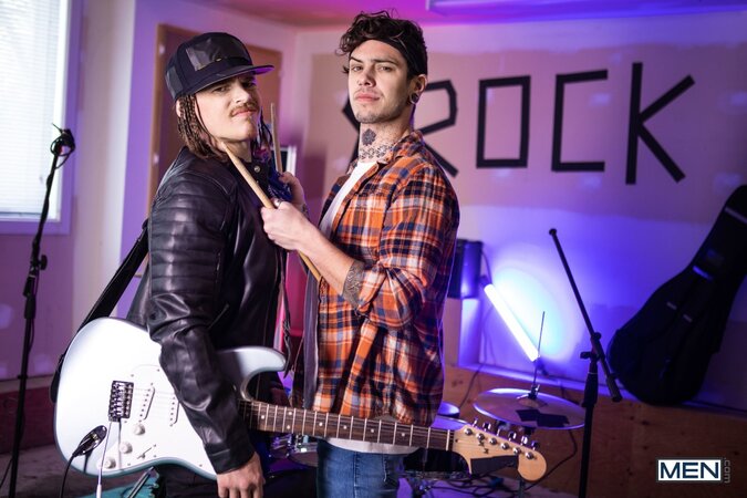 Sunny D punishes late drummer Dex Parker with a drumstick and a much harder rhythm
