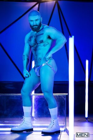 Francois Sagat directs Deangelo Jackson Ty Mitchell and Mickey Taylor in digital group sex