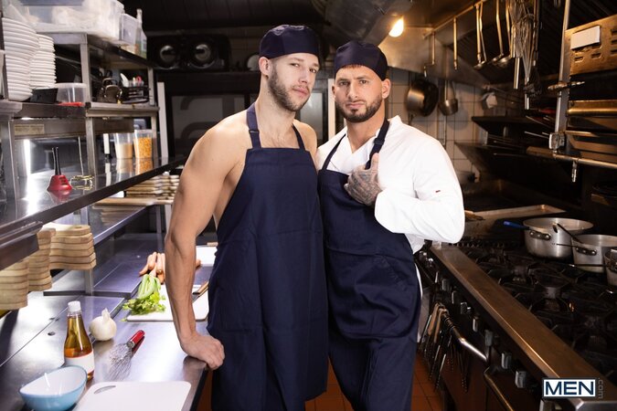 Cook Parker Savage and Arno Antino take a wild break in the back of house