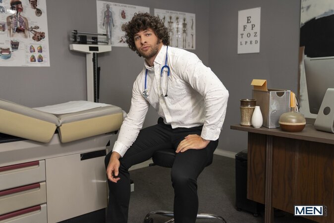 Eye doctor Shamu Azizam gives Clark Reid a very thorough ass inspection