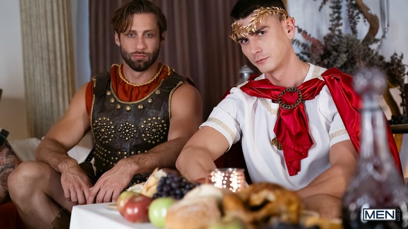 Caesar MrDeepVoice gets fucked on his throne by gladiator Dom King