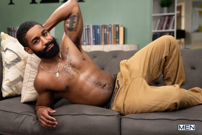 Shadow fucks twink roommate Joey Mills in a rolling chair after a 69