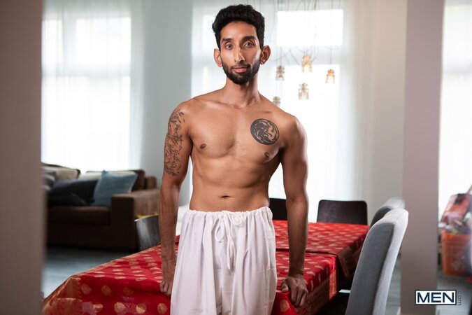Raj and Ram Sivan sneak off for a hot and messy fuck in the bathroom