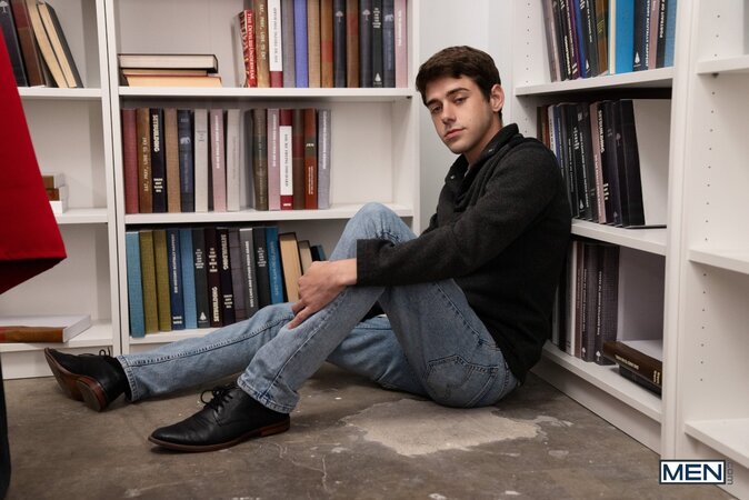 Joey Mills celebrates graduation by giving professor Brody Meyer one last lesson
