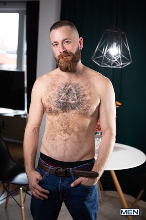 Horny daddy Daddy Cakes eats a cum dog before taking twink Maverick Sun to bed