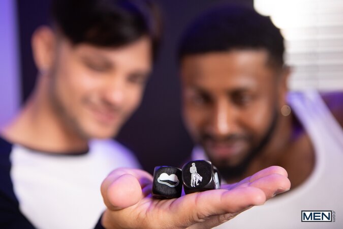 Braxton Cruz and Enzo Muller play a game of sex dice that ends in a wild fuck