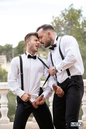 Sir Peter makes the first move on Allen King and turns the tuxedo date filthy