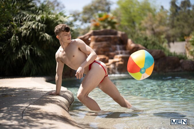 Johnny Donovan catches Jake Preston watching him skinny dip and swims over