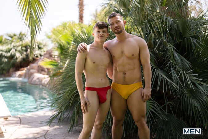 Johnny Donovan catches Jake Preston watching him skinny dip and swims over