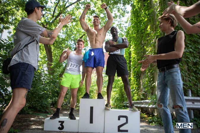 Marathon runner Trevor Brooks sneaks into the house of Malik Delgaty for a fuck