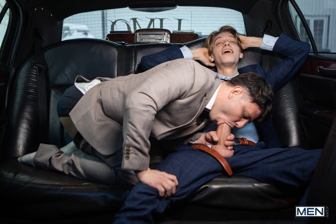 Secret boyfriends Leo Louis and Enzo Muller ditch their prom dates for limo sex