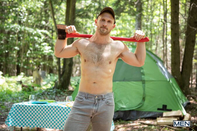 Paul Wagner catches Olivier Robert stroking in the woods and gives him a lesson