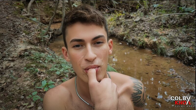 Colby Chambers takes Tristan West off trail for an outdoor facial finish