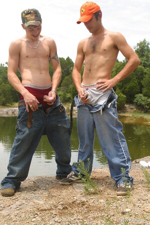 Jeremiah Johnson and Cody takes a piss outdoors