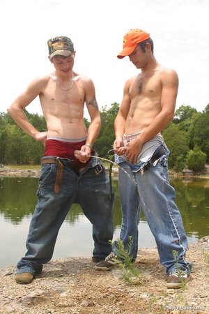 Jeremiah Johnson and Cody takes a piss outdoors