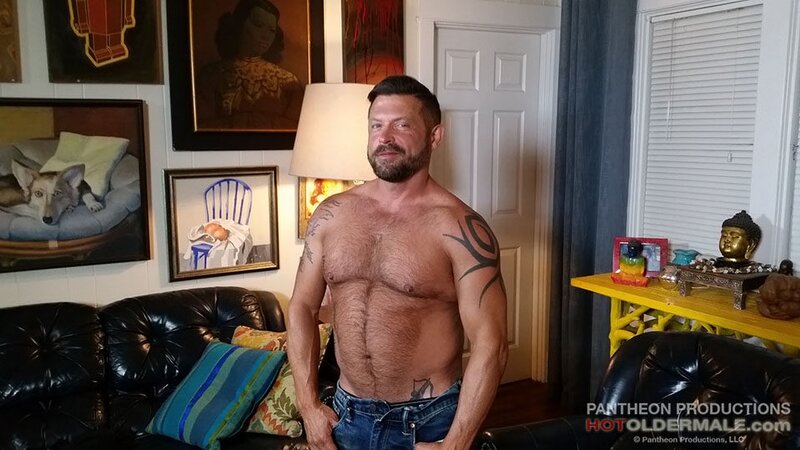 Danny Crockett shows off his fat cock