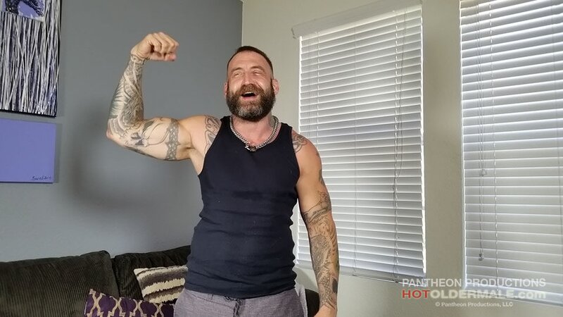 Greg York shows off his fat cock