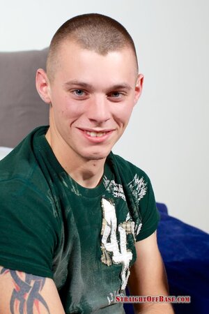 Marine Lance Corporal Skylar rubs his meat