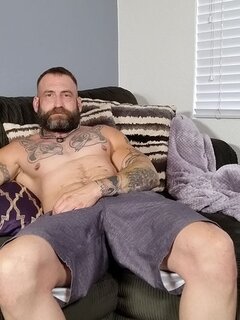 Greg York shows off his fat cock