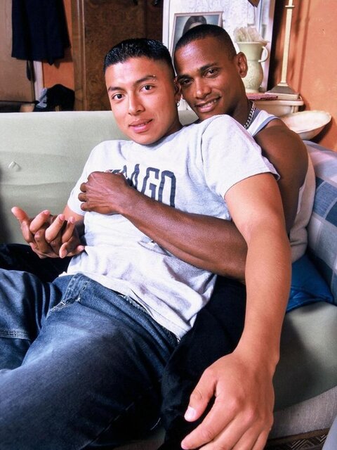 Buffed Gay Interracial Sex