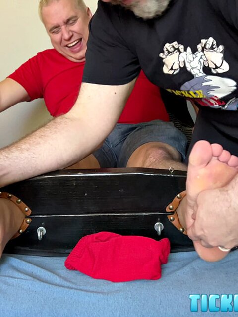 Stocky tickles Matt until he begs for mercy