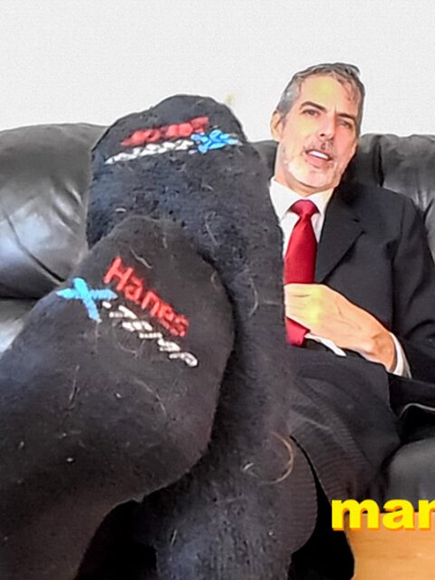 Richard Lennox gets you hard while raging in his suit and dark socks