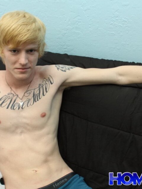 19yo emo stud earns his first money by stripping naked