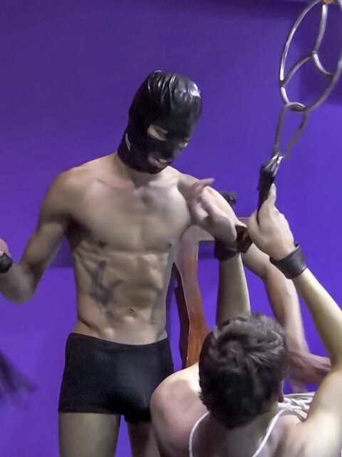 Boys take control in a compilation mix of flogging, ropes, and fucking